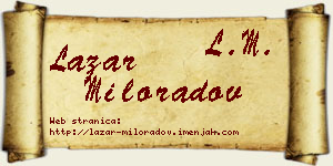 Lazar Miloradov vizit kartica